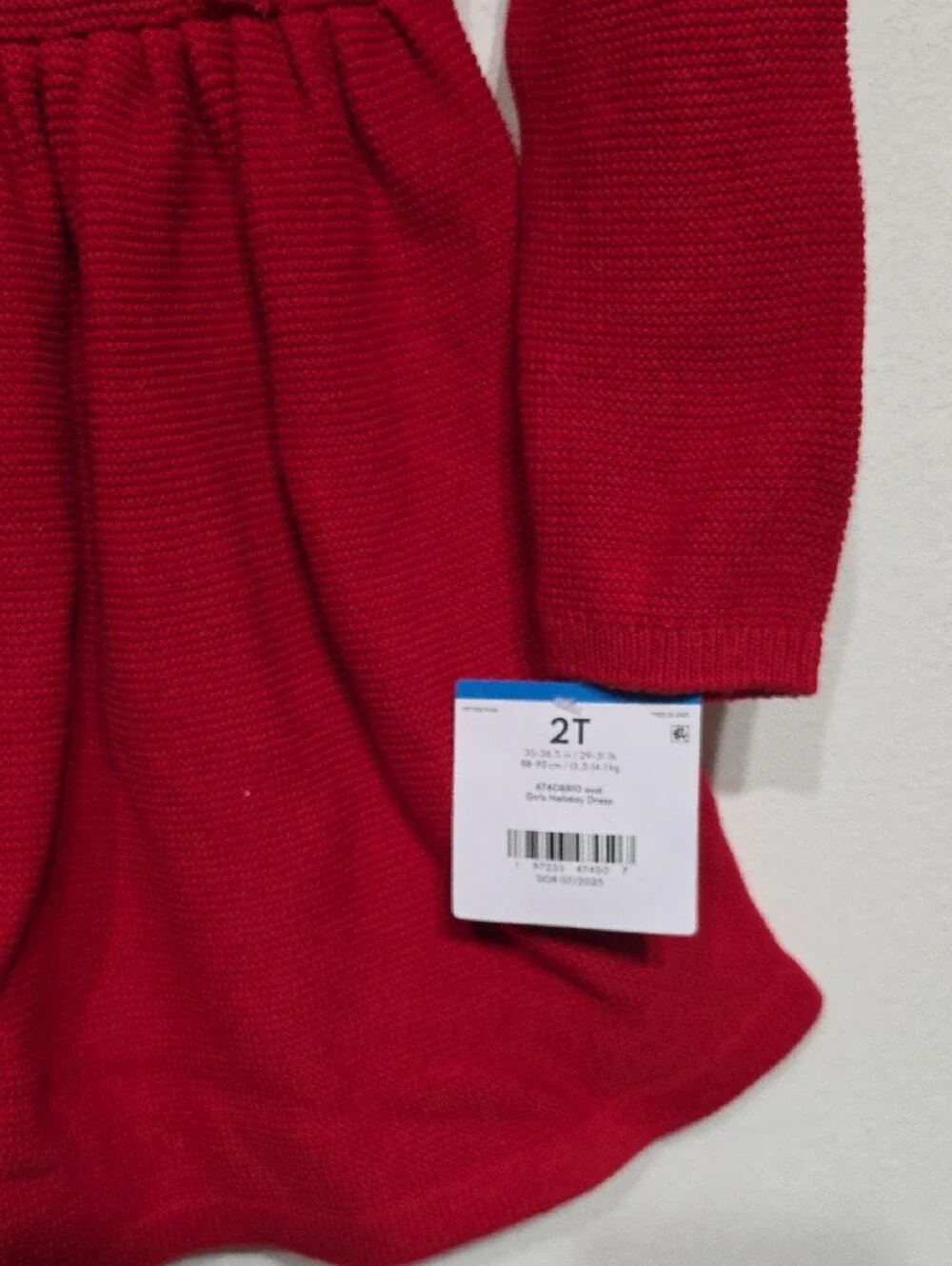 Carter's Red Ruffle Knit Dress for Girls